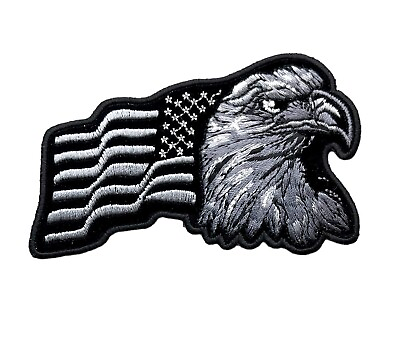 #ad Eagle USA American Flag Subdued 4 inch Embroidered Patch IV4161 F1D15A $11.79