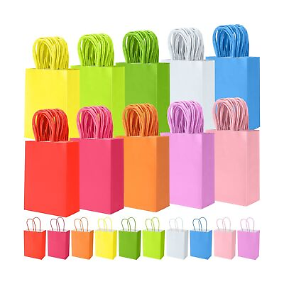 #ad Thenshop 200 Pieces Party Favor Bags 10 Colors Small Gift Bags with Handles K... $38.97