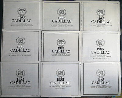 #ad 1985 Cadillac Electrical Wiring Diagrams Compete Set of 9 $29.99