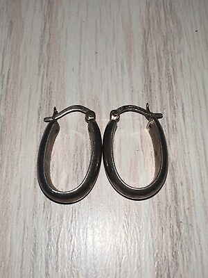 #ad Vintage Sterling Silver Hoop Dangle Earrings $35.00