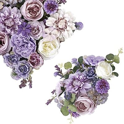 #ad Artificial Flowers Combo Box Set Purple Fake Silk Flower for DIY Wedding Bouq... $29.39