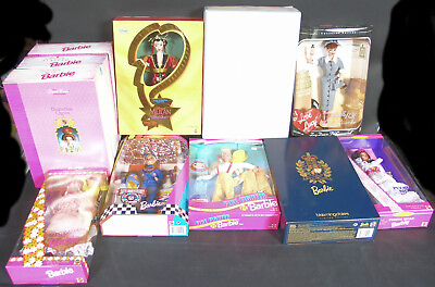 #ad Barbie Doll Lot of 11 Great Era#x27;s Mulan Lucy Nascar Bloomingdales Fire Fighter amp; $440.00