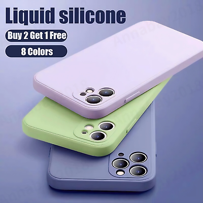#ad Silicone Case Camera Lens Cover For iPhone 15 14 13 12 11 Pro XS Max XR X 8 7 SE $2.98