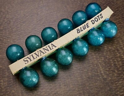 #ad 50s Early 60s Sylvania Blue Dot Press 25 SuperFlash Bulbs Full Box 12 $9.00