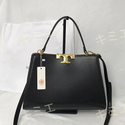 #ad Tory Burch Eleanor Satchel Handbag Shoulder Bag Black Outlet $230.00