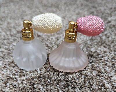 #ad A Pair Of Little Perfume Atomizer Bottles $35.00