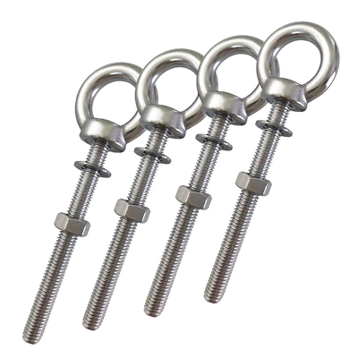 #ad Stainless Steel Eye Bolt 4Pack M8 Shoulder Eye Bolts 5 16quot; X 3.15quot;With Nuts and $28.63