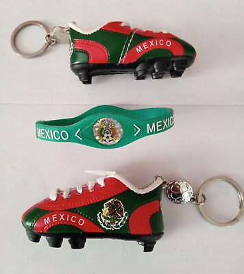 #ad #ad 3 Mexico gift items: 2 Mexico soccer shoe keychains 1 Mexican bracelet $22.50 $22.50