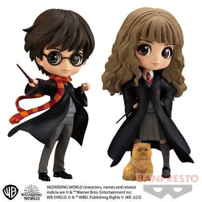 #ad Q posket Harry Potter ＆ Hermione Granger Crookshanks Set of 2 Banpresto Japan $58.90