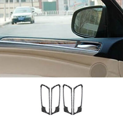 #ad Carbon Fiber Door Handle Frame Cover Trim For BMW X5 E70 X6 E71 2008 2013 Type B $16.90