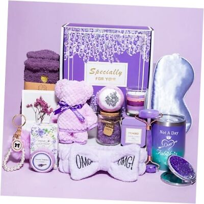 #ad Birthday Gifts for WomenGifts for Her Purple Gifts Basket for Women Happy $43.30