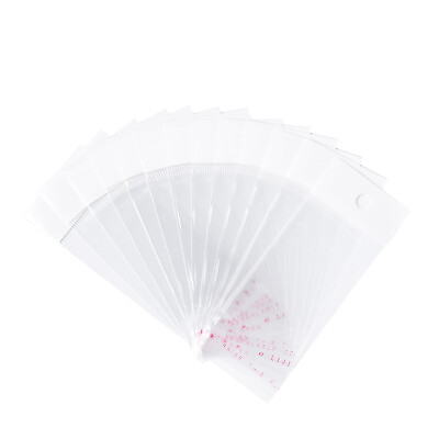 2000pcs Clear Cellophane Bags Self Adhesive Top Hang Hole Gift Packing 100x40mm $15.99