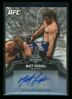 #ad Matt Hughes Auto 2012 Topps UFC Bloodlines # 129 $99.88