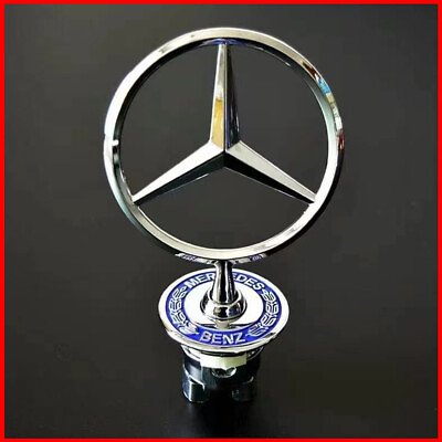 #ad For Mercedes Benz Front Hood Ornament Mounted Star Logo Badge Emblem C E S CLK $10.41