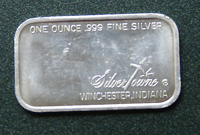 #ad HORSE amp; CARRIAGE SILVER TOWNE WINCHESTER INDIANA 1 TROY OZ .999 FINE SILVER BAR $109.00