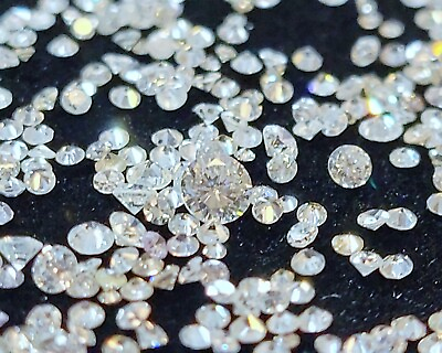 #ad Natural Small Round Diamond Color H J Clarity SI1 I1 Sizes .8 4 mm Melee $70.00