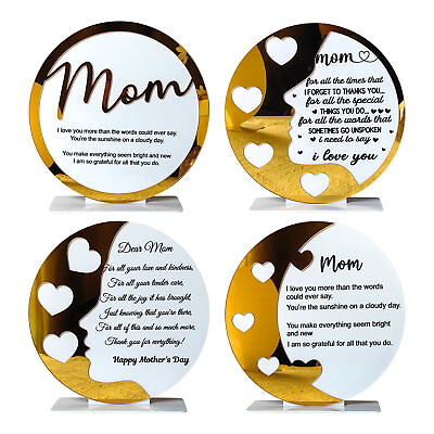 #ad #ad Acrylic Mother Gift Mom Desk Decor Plaque Sign with Stand for Mothers Day $14.10