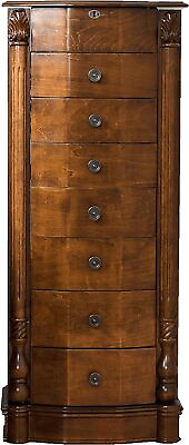 #ad US Jewelry Armoire Storage 7 Drawer Compartments Necklace Organizer Modern Women $245.13