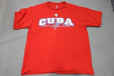 #ad Cuba Team Shirt World Baseball Classic 09 Men#x27;s Size Large Red $12.65