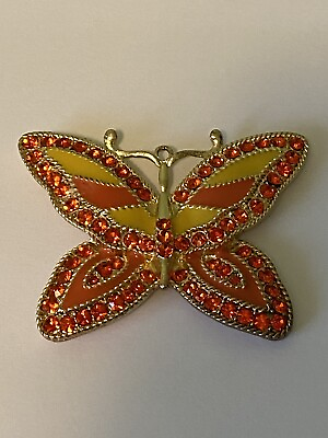 #ad Butterfly Pendant Rhinestone Metallic $12.53