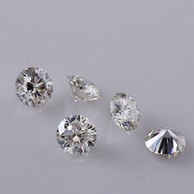 #ad 2 CT Natural White Diamond 5 mm 5 Pcs Round Cut VVS1 D Grade GDGL Certified RE12 $37.24