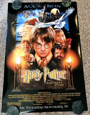 #ad Harry Potter amp; The Sorcerers Stone Original Movie Poster 27x40 Rolled D S $329.99