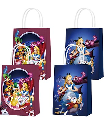 #ad #ad 16Pcs Alice in Wonderland Party Favor Bags Reusable Goodie Gift Bags for Kids $9.95