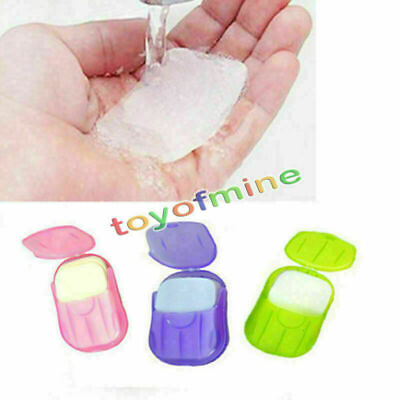 #ad Mini Travel Washing Hand Bath Travel Scented Slide Sheets Foaming Box Paper Soap $5.95