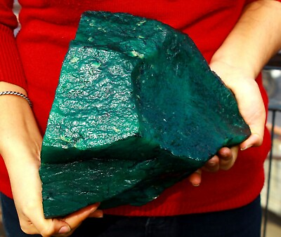 #ad 9000 Ct Natural Brazil Green Emerald Earth Mined Big Uncut Rough Gemstone SMW $300.59