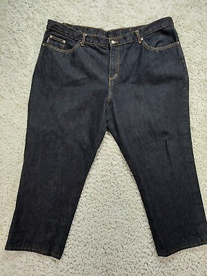 #ad Watch LA Womens Jeans 25 26 Black Pockets Straight Leg Charcoal Wash Denim $19.99