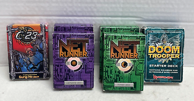#ad Lot of 6 Trading Card Games: C 23 Doom Trooper NetRunner Corporate amp; Runner Deck $54.99