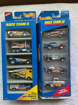 #ad Hot Wheels 5 Car Gift Pack Race Team II amp; Race Team III 1996 1997 $19.99