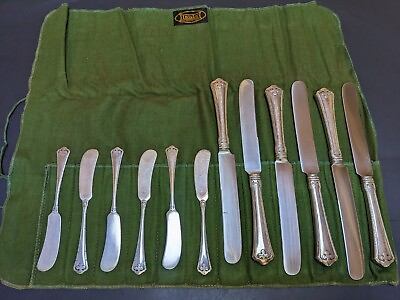 #ad RWamp;S WALLACE STERLING SILVER TABLE KNIFE SET 12 KNIVES 614.2 GRAMS NO MONOGRAM $300.00