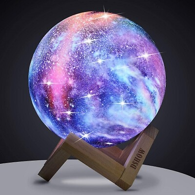#ad Dimmable 3D Print PLA Magical Moon Lamp Night Light LED Moonlight Galaxy $16.99