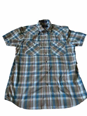 #ad Pendleton Pearl Snap Western Shirt Mens Medium Short Sleeve. Never Worn $25.00