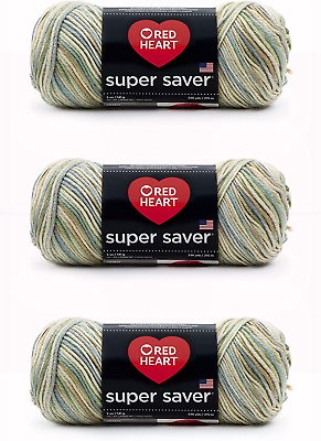 #ad Red Heart Super Saver Yarn 3 Pack Print colors 3 Count $20.00