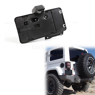 #ad Fit For Jeep Wrangler JK JKU Rear License Plate Holder w Light Tag Bracket $23.41
