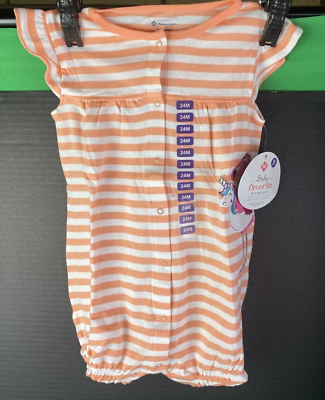 #ad Member#x27;s Mark Baby Girl Romper Size 24 Months Striped $7.64