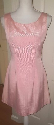 #ad Tracy Lynch Womens Elegant Lined Sheath Size 4 Shimmering Dress Pink Made in USA $22.25
