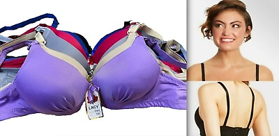 #ad Lot 6 pcs Wireless Full Cup No Wire Plain Light Padded Wire Free Bra 99001 BC $25.99
