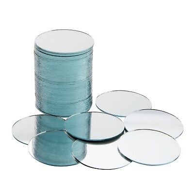 #ad 60 Pack Small Round Mirrors for Crafts 2 Inch Glass Tile Circles for Wall Decor $12.99