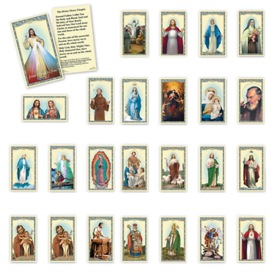 #ad Holy Prayer Card Lot 25 Different Cards Jesus Mary Joseph Saints amp; Angels $10.85
