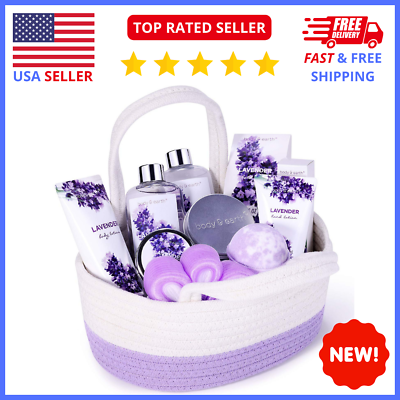 #ad #ad Spa Gifts for Women Spa Luxetique Gift Baskets for Women 10 Pcs Lavender Bath $27.78