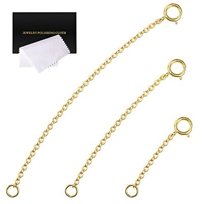 Gold Necklace Extenders 14K Gold Plated Extender Chain 925 Sterling Extension $14.00