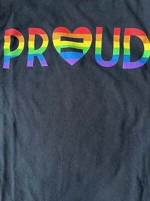 #ad LGBTQ Pride Proud Equality Rainbow Spencer#x27;s Graphic T Shirt Size Medium $21.98