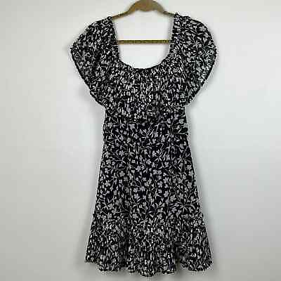 #ad Saylor Black Floral Off Shoulder Mini Dress $45.00