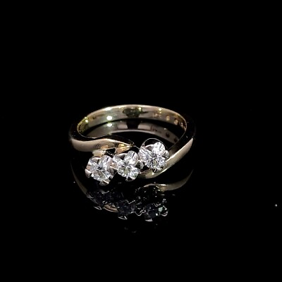 #ad 14K Yellow Gold Lady#x27;s Diamond Fashion Ring .30 CTW Size 6.75 3.8g RO1051796 $327.99