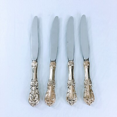 #ad Reed amp; Barton Vtg Sterling Silver Place Knife 4 Pieces Mixed No Monograms $100.00