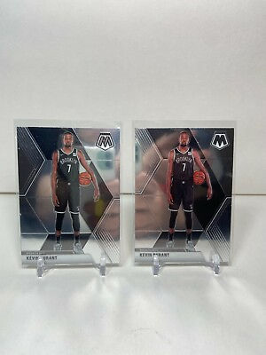 #ad 2019 20 Panini Mosaic Kevin Durant 2 Card Lot 1st Year Nets MVP Non Auto $5.99