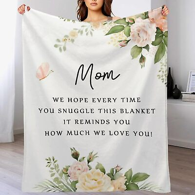 #ad Gifts for Mom Birthday Gifts Soft Fleece Blanket Dear Mom Mothers Day $69.95
